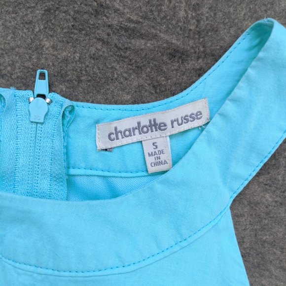 Charlotte Russe Embroidered Blue Racerback Dress - Picture 5 of 10